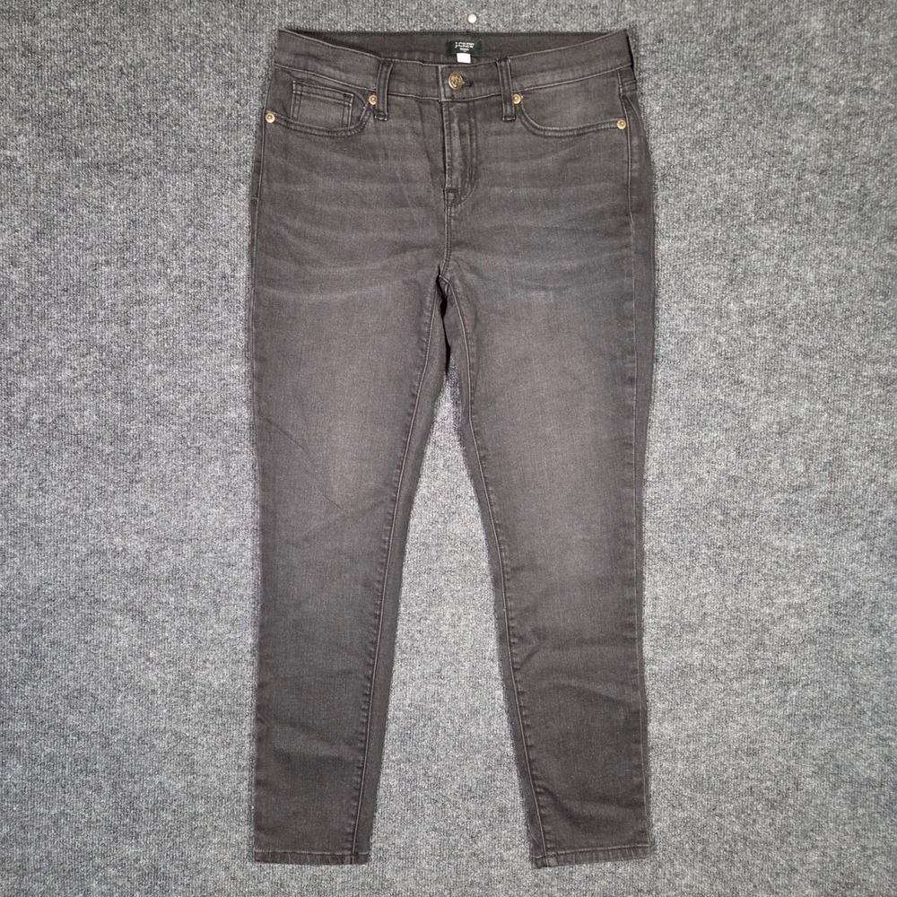 J.Crew Stretch Jeans Womens 30/26 Charcoal Gray Slim Tapered Mid Rise Denim